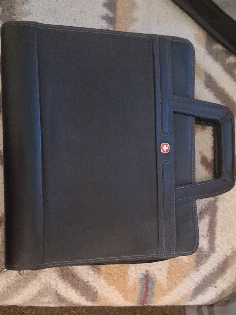 Wenger SwissGear Black Briefcase with Red Logo Accent